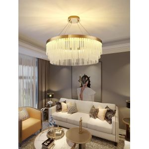 Buy cheap Luxury Gold Chandelier For Living Dining Room Led Glass Lighting mid century modern chandelier(WH-CY-198) from wholesalers