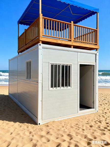 2 Bedroom Flat Pack Folding House with 0.5KN/㎡ Wind Resistant and Level 8