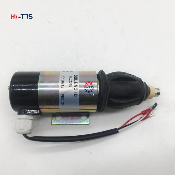 Quality 0E52318 Excavator Solenoid Valve 24V Shut Off Solenoid Valve for sale