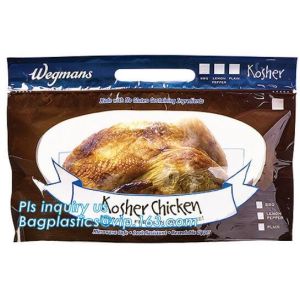 Buy cheap Anti Fog Hot Rotisserie Chicken Bags, Microwaveable Roasted meat Packaging Bag With Resealable Slider Zipper from wholesalers