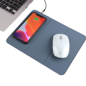 Buy cheap Promotional Gift Pu Leather Wireless Charging Mouse Pad Multifunctional Folding from wholesalers