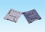 Buy cheap Push Stubborn Type Small Electrical Connectors , SIM Smart Card Connector 6 Pin from wholesalers
