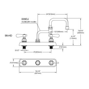 Buy cheap Deck Mount ODM OEM NSF Commercial Bar Faucet from wholesalers