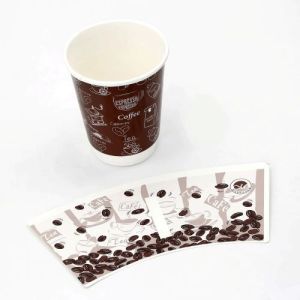 Buy cheap Disposable Custom Logo Design Paper Cup Fans In PE Coated For Juice And Coffee Cups from wholesalers