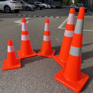 Buy cheap High Visibility 45cm-90cm Height Black Base Traffic Cone for Road Safety and Traffic Management from wholesalers