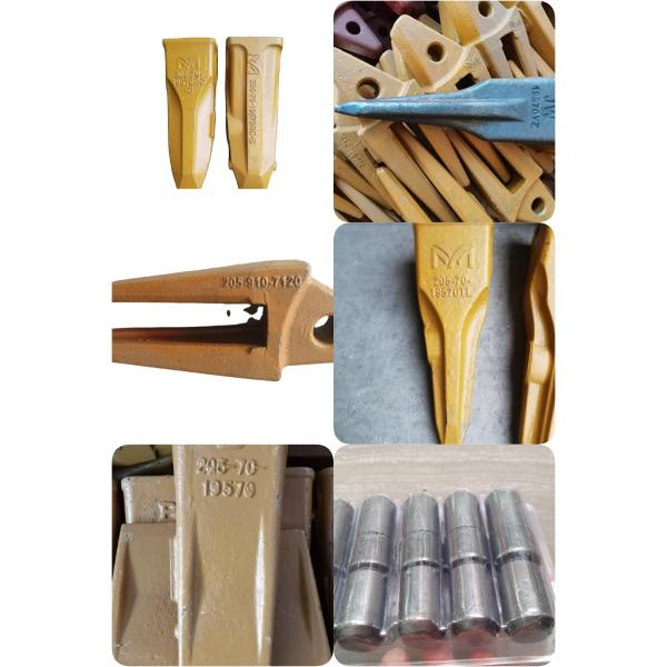 Casting Steel Excavator Bucket Teeth 205-70-19570 Komatsu PC200 Rock Teeth