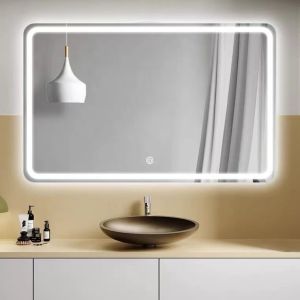Buy cheap Custom Rectangular Frameless Bathroom Mirror Smart Backlit LED Wall from wholesalers