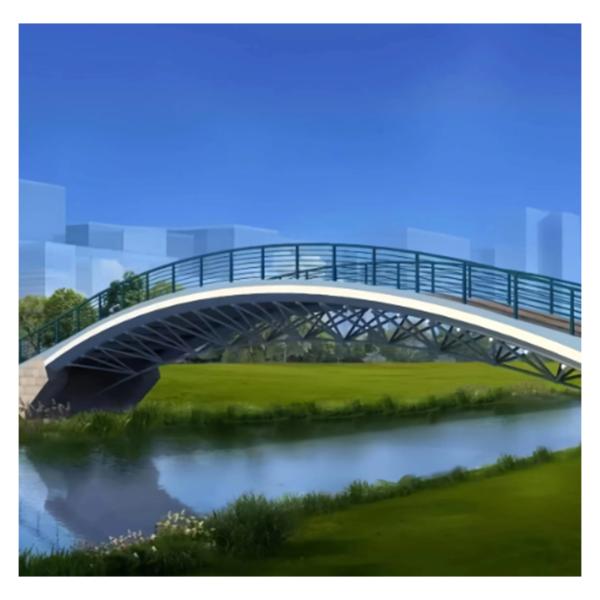 Buy cheap ISO Q345B Prefab Steel Structure Bridge Modular Pedestrian Bridge Anti Earthquake from wholesalers