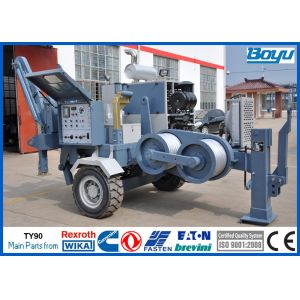 Buy cheap Conductor Stringing Equipment 100kN 10T 158hp Hydraulic Puller Cummins Engine High Voltage Cable Puller from wholesalers