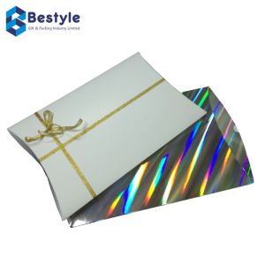 Buy cheap Pillow Shape Hair Extension Packaging Box With Gold Ribbon from wholesalers
