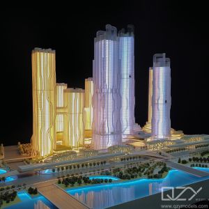 Buy cheap 1/500 Scale Miniature Building Model with Refined Handmade and CNC Cutting for Modern Architecture Display from wholesalers