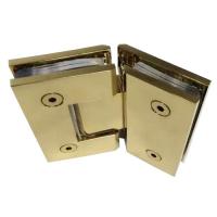 Buy cheap Gold plated 135 degree corner Glass to Glass Hinge product