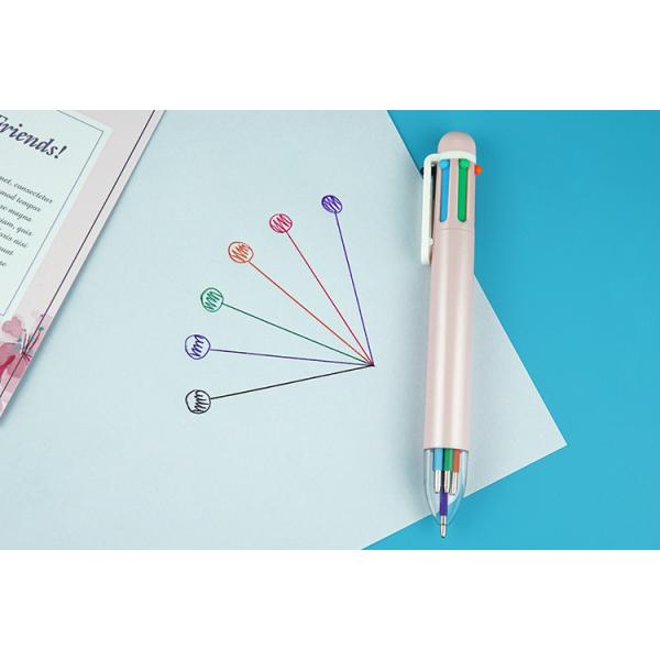 Multi-color Ballpoint Pen with Heat Sensitive Erasable Ink 6 Colors Writing Width 0.7mm