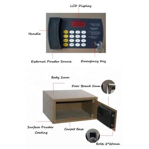 W440mm Interior Flannelette Digital Key Lock Box