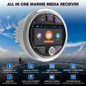 Buy cheap GRANDnavi Waterproof Bluetooth USB Marine Stereo AM FM Boat Stereo System Head Unit from wholesalers