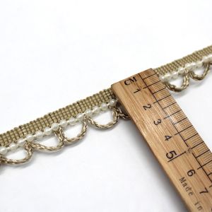 Tassel Polyester Beads Pearl Fringe Trim 2cm