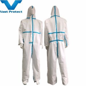 Buy cheap 202 X 128cm Non Sterilization Disposable Cleanroom Clothes with Hood Breathable White from wholesalers