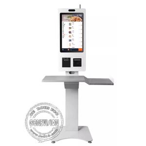 Buy cheap Palmprint Reader 24" 32" POS Touch Screen Automated Self Service Kiosk with Tray Printer QR Code Scanner for Supermarket from wholesalers