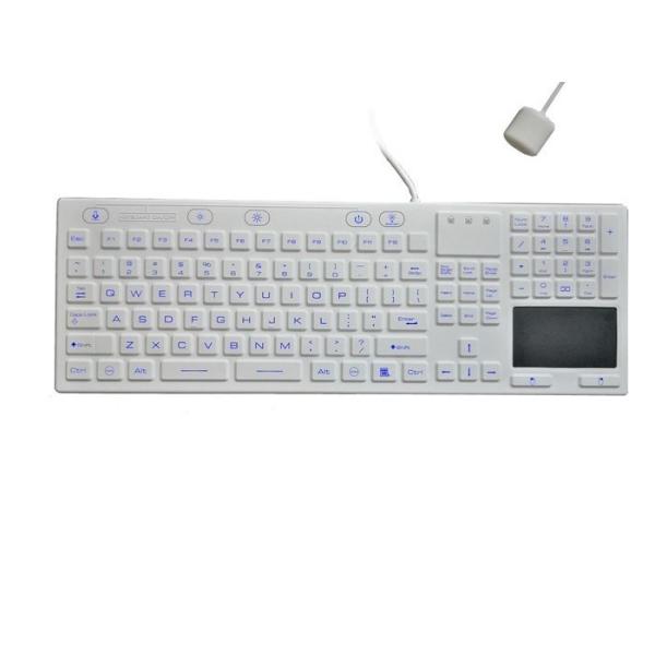 Quality EPA Disinfectant Washable Medical Keyboard Switched Backlit On Medical Cart for sale