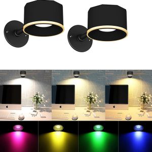 Buy cheap RGB Reading Rechargeable Bedside Lamp , Wireless Magnetic Wall Light With Remote product