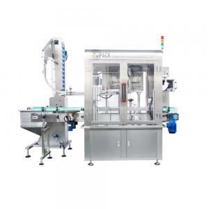China Fully Automatic Screw Capping Machine Tracking With Cap Sorter Capping Head Moving System on sale