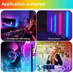 Buy cheap Customization New 150CM Modern Smart App control Standing RGB LED Corner Floor Lamp for Living Room from wholesalers
