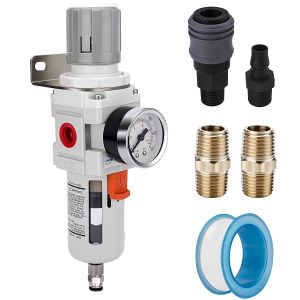 Buy cheap Grey / Black Compressed Air Filter And Pressure Regulator With Steel Gauge from wholesalers