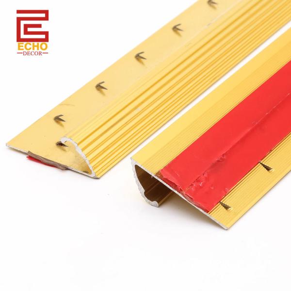 Buy cheap Indoor Floor Transition Strips Aluminium Gold Tile To Carpet Trim Low Reducer Strips from wholesalers