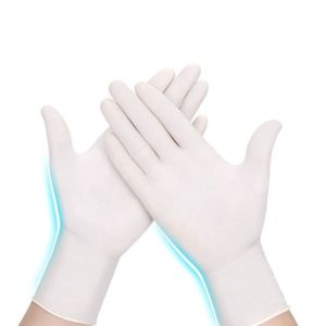 Buy cheap White Medical Disposable Exam Gloves Latex Nitrile Material Ultra Thin from wholesalers