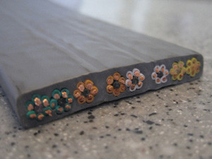 Flat Traveling Cable for Elevator use, Flat Travel Cable 40cores