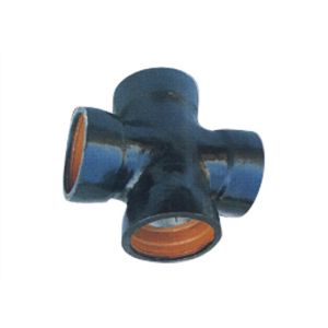 PN10 PN16 PN25 Ductile Iron Socket Cross With Zinc Layer Bitumen Coating