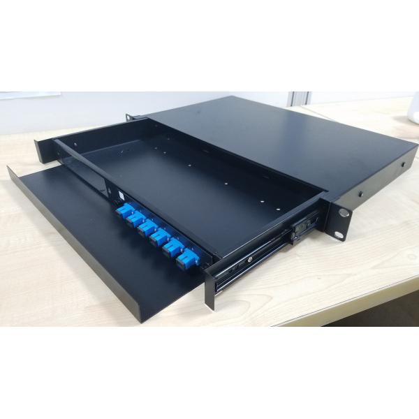 24 Port 1U Pull Out Modular ODF Patch Panel For SC LC ST FC Adapters