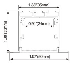 Buy cheap 50mm Recessed Lights LED Linear lighting Aluminum Profile Diffused Cover from wholesalers