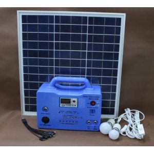 Buy cheap 30W portable solar power system with radio, DC12V and USB output for solar home lighting, radio and MP3 from wholesalers