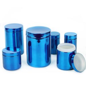 Buy cheap Wide Mouth Chrome Plating Metalized Canister Plastic Powder Canister from wholesalers