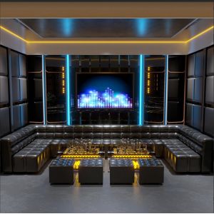 Buy cheap High Grade Multi Function Bar Hotel Coffee Table With Black Sofa Set from wholesalers