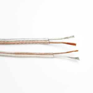 Buy cheap Gold And Silver Wire Transparent Audio Cables 100meter/Roll 2 Cores 300/300V from wholesalers