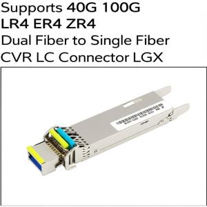 40G 100G Dual Fiber to Single Fiber CVR LC Connector 1310nm