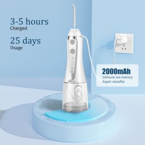 ABS Water Flosser Oral Irrigator 2000mA With 5 Nozzles