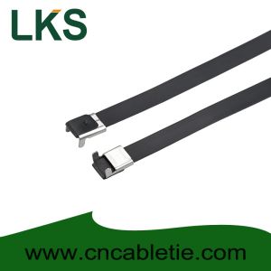 Buy cheap 16×500mm L Type PVC coated stainless steel cable tie-Wing Lock type from wholesalers