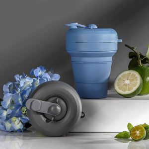 BPA Free 350ml Portable Silicone Folding Coffee Cup