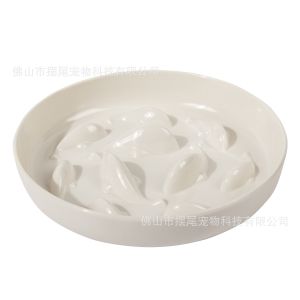 Durable Melamine Slow Feed Pet Bowls - Long-Lasting and Easy to Clean