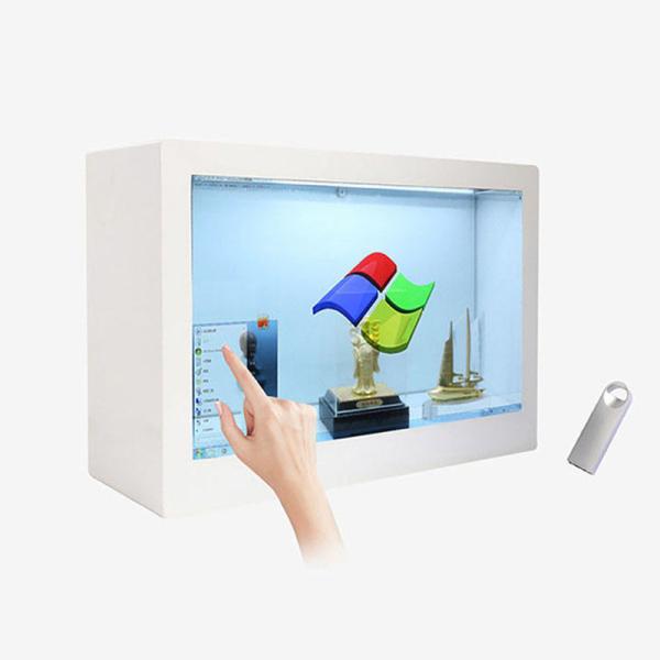 Buy cheap Dual OS Interactive Clear Transparent LCD Screen Box With WiFi For Real Time Updates from wholesalers