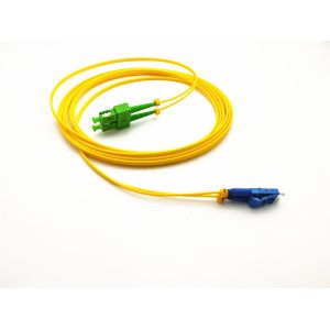Buy cheap Mini Boot Fiber Optical Patch Cord LC/Upc To SC/Apc Single Mode Duplex G657A LSZH from wholesalers