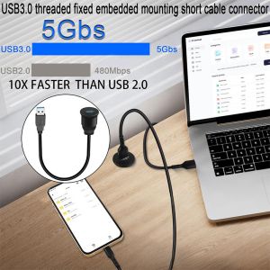 Buy cheap Custom Harness USB3.0 Calbe Car Dashboard Panel Cable Round Head USB3.0 Male To Female Extension Cable Waterproof Cable from wholesalers