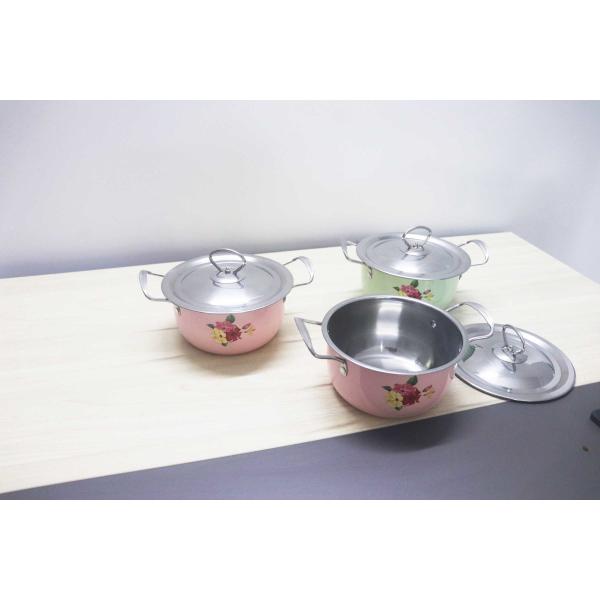 2020 hot sales 16/18/20/22 6pcs stainless steel with color & flowers & cookware sets kitchenwares & 6pcs dish set