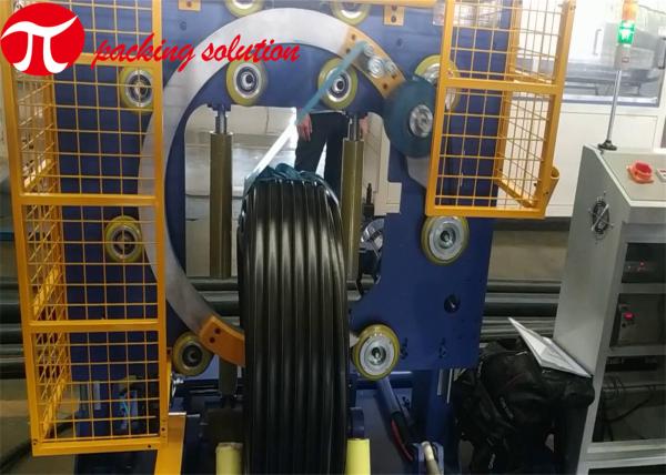 Buy cheap Customized Flexible Pipe Coil Stretch Wrapping Machine Vertical Type Bearing 100KG Coil from wholesalers