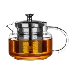 Buy cheap SS Removable Infuser Handcrafted Borosilicate Glass Teapot from wholesalers