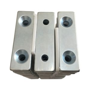 Buy cheap N42 Super Strong Neodymium countersunk magnets NdFeB rectangular/block magnets with counter holes from wholesalers