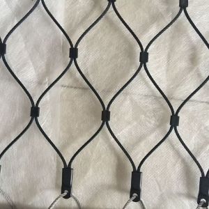 Buy cheap X-Type Infill Rope Mesh Balustrade Protective Net Black Oxide Wire Rope Mesh from wholesalers